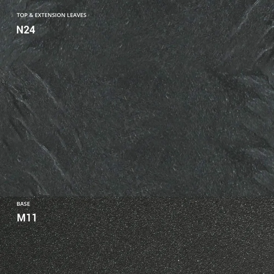 Ausziehbare Konsole 150 cm aus Metall und Melamin Made in Italy - Klappe Viadurini