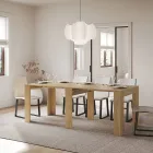 Ausziehbare Konsole auf 181 cm aus Melaminplatten „Made in Italy“ – Drago Viadurini