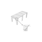 Ausziehbare Konsole auf 211 cm aus Melamin, hergestellt in Italien – Incantesimo Viadurini