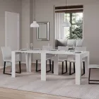 Ausziehbare Konsole auf 211 cm aus Melamin, hergestellt in Italien – Incantesimo Viadurini