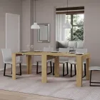 Ausziehbare Konsole auf 211 cm aus Melamin, hergestellt in Italien – Incantesimo Viadurini