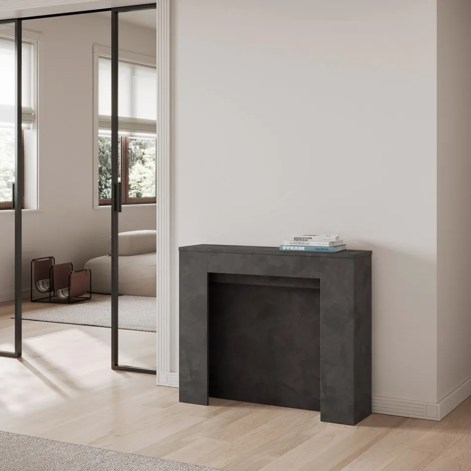 Ausziehbare Konsole auf 211 cm aus Melaminplatten „Made in Italy“ – Principessa Viadurini