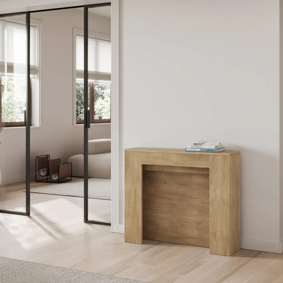 Ausziehbare Konsole auf 211 cm aus Melaminplatten „Made in Italy“ – Principessa Viadurini