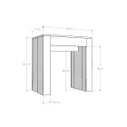 Ausziehbare Konsole auf 299 cm mit internen Erweiterungen, hergestellt in Italien – Sanduhr Viadurini