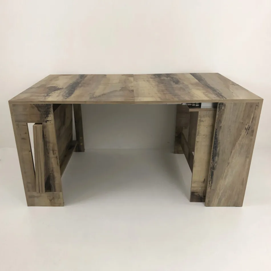 Konsole ausziehbar bis 300 cm vom Eingang oder Wohnzimmer in Holz - Katharina Viadurini