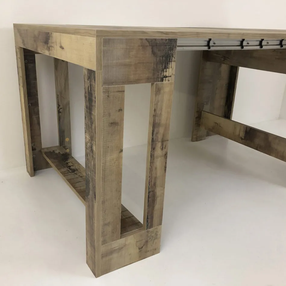 Konsole ausziehbar bis 300 cm vom Eingang oder Wohnzimmer in Holz - Katharina Viadurini