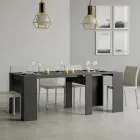 Ausziehbare Konsole auf 308 cm mit zentraler Unterstützung, hergestellt in Italien – Oracle Viadurini