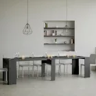 Ausziehbare Konsole auf 308 cm mit zentraler Unterstützung, hergestellt in Italien – Oracle Viadurini