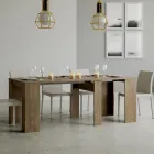 Ausziehbare Konsole auf 308 cm mit zentraler Unterstützung, hergestellt in Italien – Oracle Viadurini