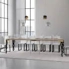 Ausziehbare Konsole mit modernen Eisenbeinen, hergestellt in Italien – Palazzo Viadurini