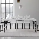 Ausziehbare Konsole mit modernen Eisenbeinen, hergestellt in Italien – Palazzo Viadurini