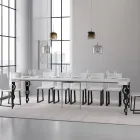 Ausziehbare Konsole mit modernen Eisenbeinen, hergestellt in Italien – Palazzo Viadurini