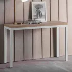 Ausziehbare Konsole mit Melaminplatte und Gestell aus lackiertem Metall - Adino Viadurini