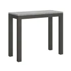 Ausziehbare Konsole mit modernem Design aus Holz und Eisen, hergestellt in Italien – Never Viadurini