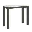 Ausziehbare Konsole mit modernem Design aus Holz und Eisen, hergestellt in Italien – Never Viadurini