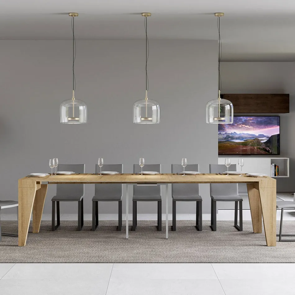 Ausziehbare Konsole, erhältlich in 2 verschiedenen Größen, hergestellt in Italien – Grifone Viadurini