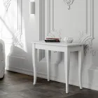 Ausziehbare Konsole mit Nussbaum- oder Weißasche-Finish, hergestellt in Italien – Folletto Viadurini