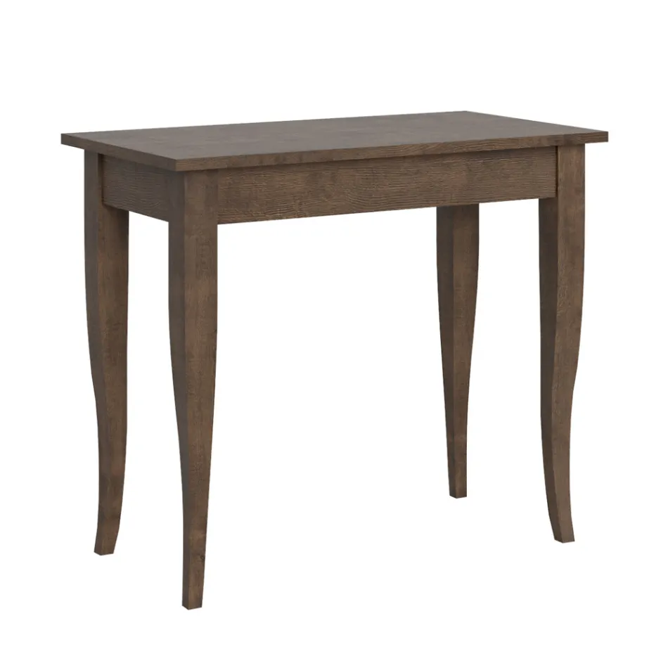 Ausziehbare Konsole mit Nussbaum- oder Weißasche-Finish, hergestellt in Italien – Folletto Viadurini