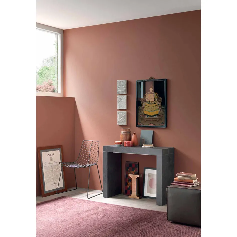 Ausziehbare Konsole Bis zu 290 cm mit Holzplatte Made in Italy - Seregno Viadurini