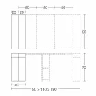 Ausziehbare Konsole Bis zu 290 cm mit Holzplatte Made in Italy - Seregno Viadurini