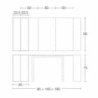 Ausziehbare Konsole Bis zu 295 cm in Made in Italy Design Holz - Temocle Viadurini