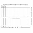 Ausziehbare Konsole Bis zu 295 cm in Made in Italy Design Holz - Temocle Viadurini