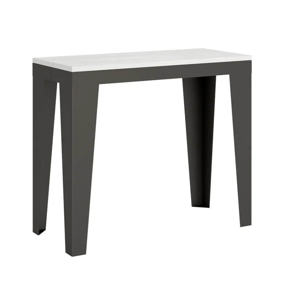 Ausziehbare Konsole bis zu 300 cm aus Mikropartikeln aus Holz, hergestellt in Italien – Flamber Viadurini