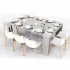 Extensible Konsole in Melamin mit integrierten Verlängerungen Ussana Viadurini