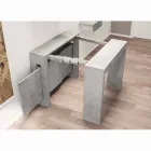 Extensible Konsole in Melamin mit integrierten Verlängerungen Ussana Viadurini