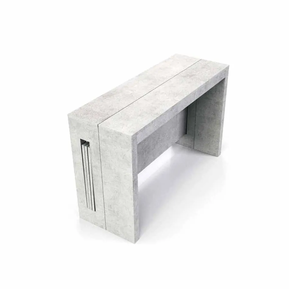 Extensible Konsole in Melamin mit integrierten Verlängerungen Ussana Viadurini