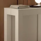 Ausziehbare Konsole Melamin offenporige weiß Faltung Bosa Viadurini