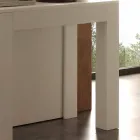 Ausziehbare Konsole Melamin offenporige weiß Faltung Bosa Viadurini