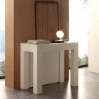 Ausziehbare Konsole Melamin offenporige weiß Faltung Bosa Viadurini