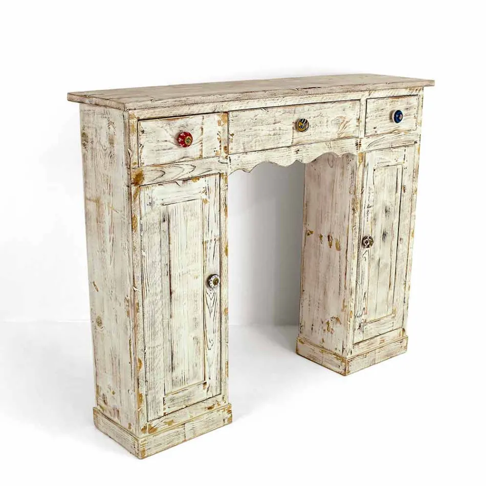 Handgefertigte Consolle aus massivem Tannenholz Made in Italy - Carminia Viadurini