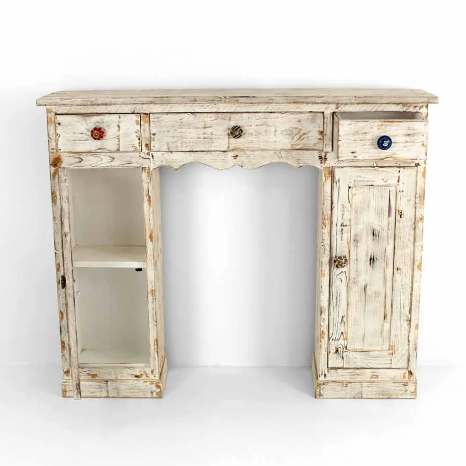 Handgefertigte Consolle aus massivem Tannenholz Made in Italy - Carminia Viadurini