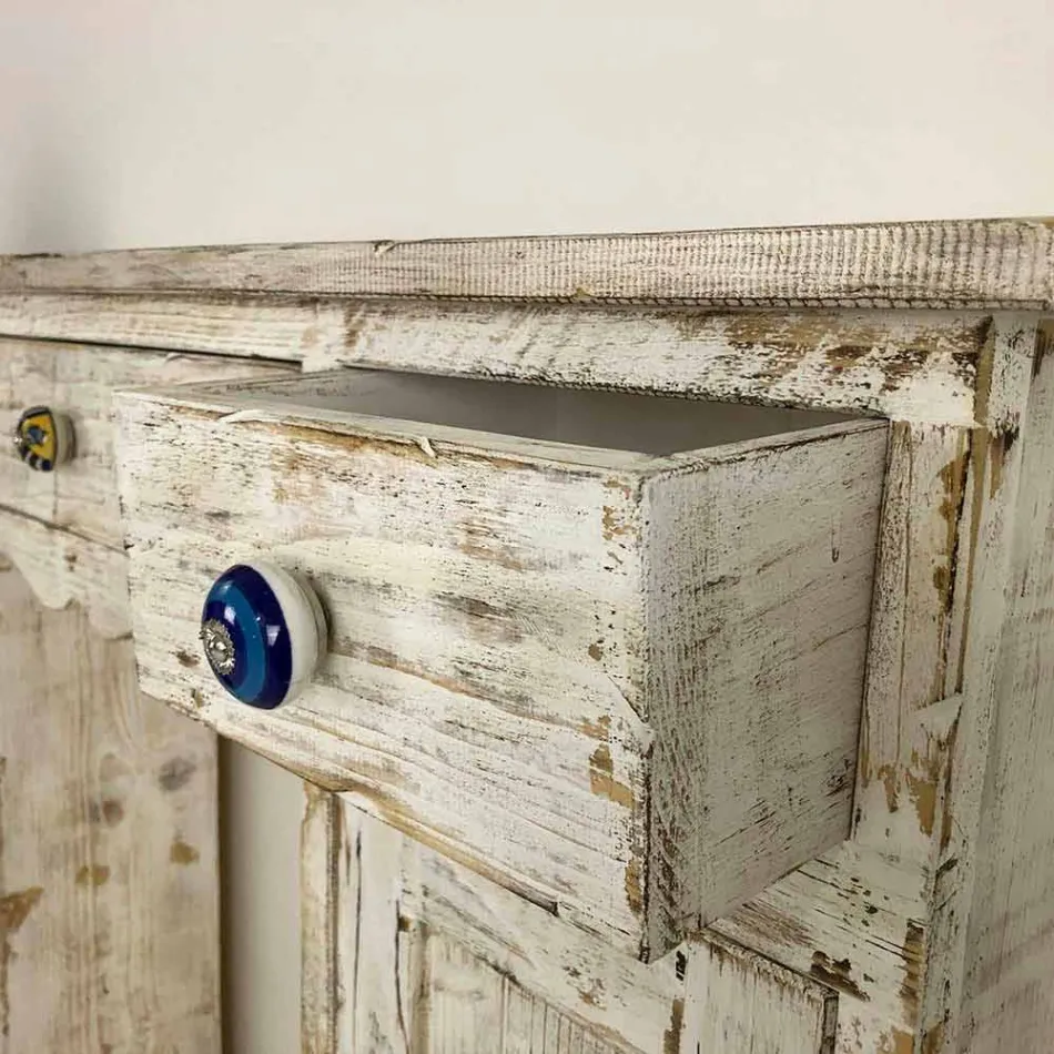 Handgefertigte Consolle aus massivem Tannenholz Made in Italy - Carminia Viadurini