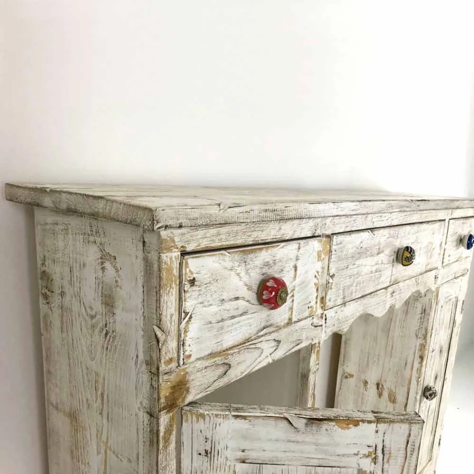 Handgefertigte Consolle aus massivem Tannenholz Made in Italy - Carminia Viadurini