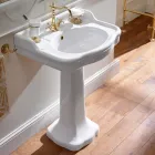 Vintage Keramik-Badezimmerkonsole auf Säule, hergestellt in Italien – Paulina Viadurini