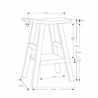 Moderne Badezimmerkonsole aus natürlichem Teakholz mit seitlichen Haken - Zacary Viadurini