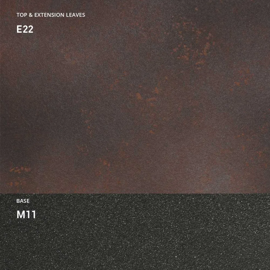 Konsole mit Platte in Mörteloptik und Metallsockel Made in Italy - Timedio Viadurini