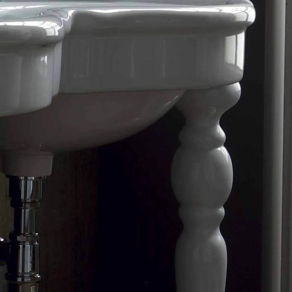 Klassische Doppelschüssel-Badkonsole in Italien, Magda Viadurini