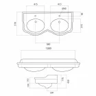 Klassische Doppelschüssel-Badkonsole in Italien, Magda Viadurini