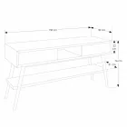 Badezimmertisch im modernen Design aus natürlichem Pistoia-Teakholz Viadurini
