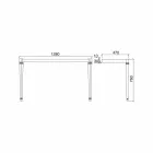 Badezimmerkonsole L 135 cm mit Doppelschale aus Keramik Made in Italy - Nausica Viadurini