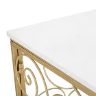 Eingangskonsole aus Eisen mit Goldfinish und Marmorplatte - Carlotta Viadurini