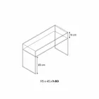 Eingangskonsole aus extra klarem Glas mit 2 Schubladen aus Nussbaum Canaletto - Selex Viadurini