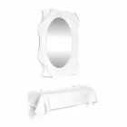 Modernes Design-Konsole in weißem Plexiglas drapiert Wunsch Viadurini