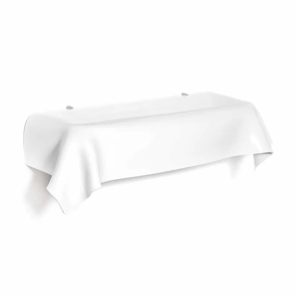 Modernes Design-Konsole in weißem Plexiglas drapiert Wunsch Viadurini