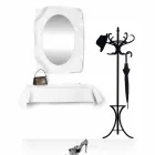 Modernes Design-Konsole in weißem Plexiglas drapiert Wunsch Viadurini