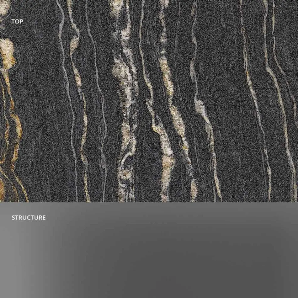 Designkonsole mit Marmorplatte und Glassockel Made in Italy - Molino Viadurini